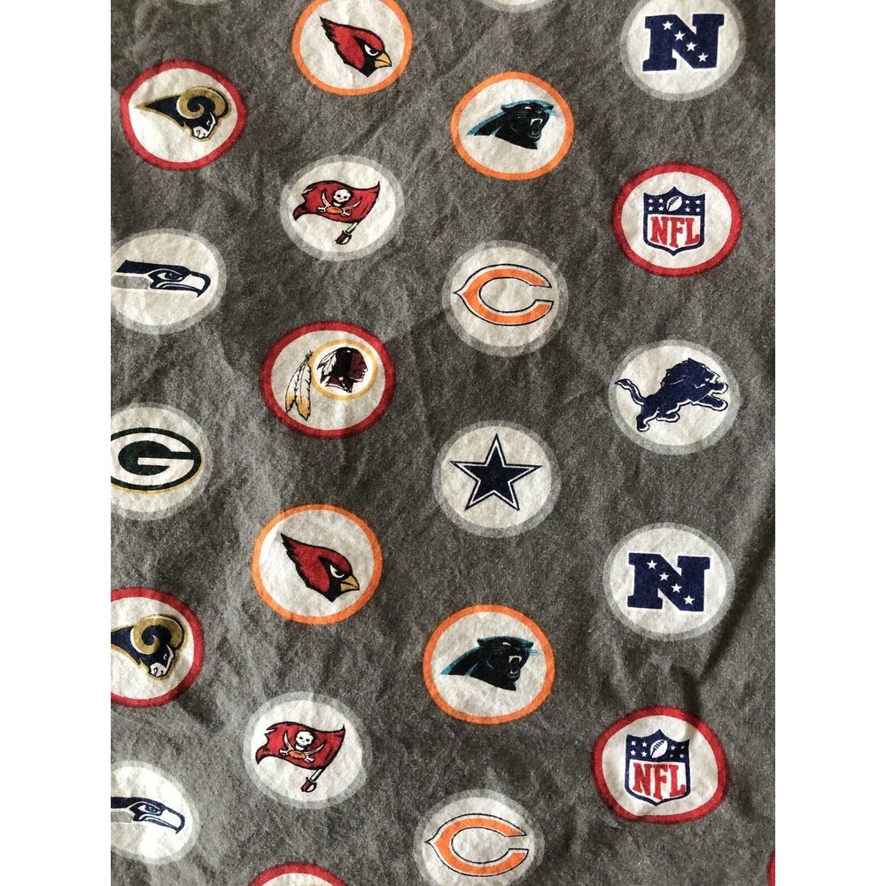 NFL Twin Pottery Barn Teen Football Flat Sheet gray Historic Team NFC Cotton PB